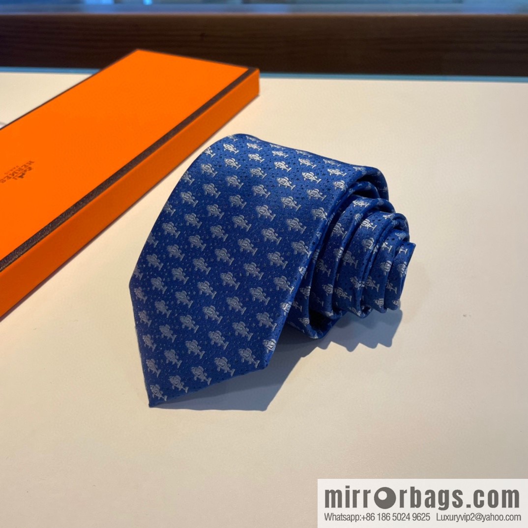 Hermes 100% Premium Twill Silk Men's Tie