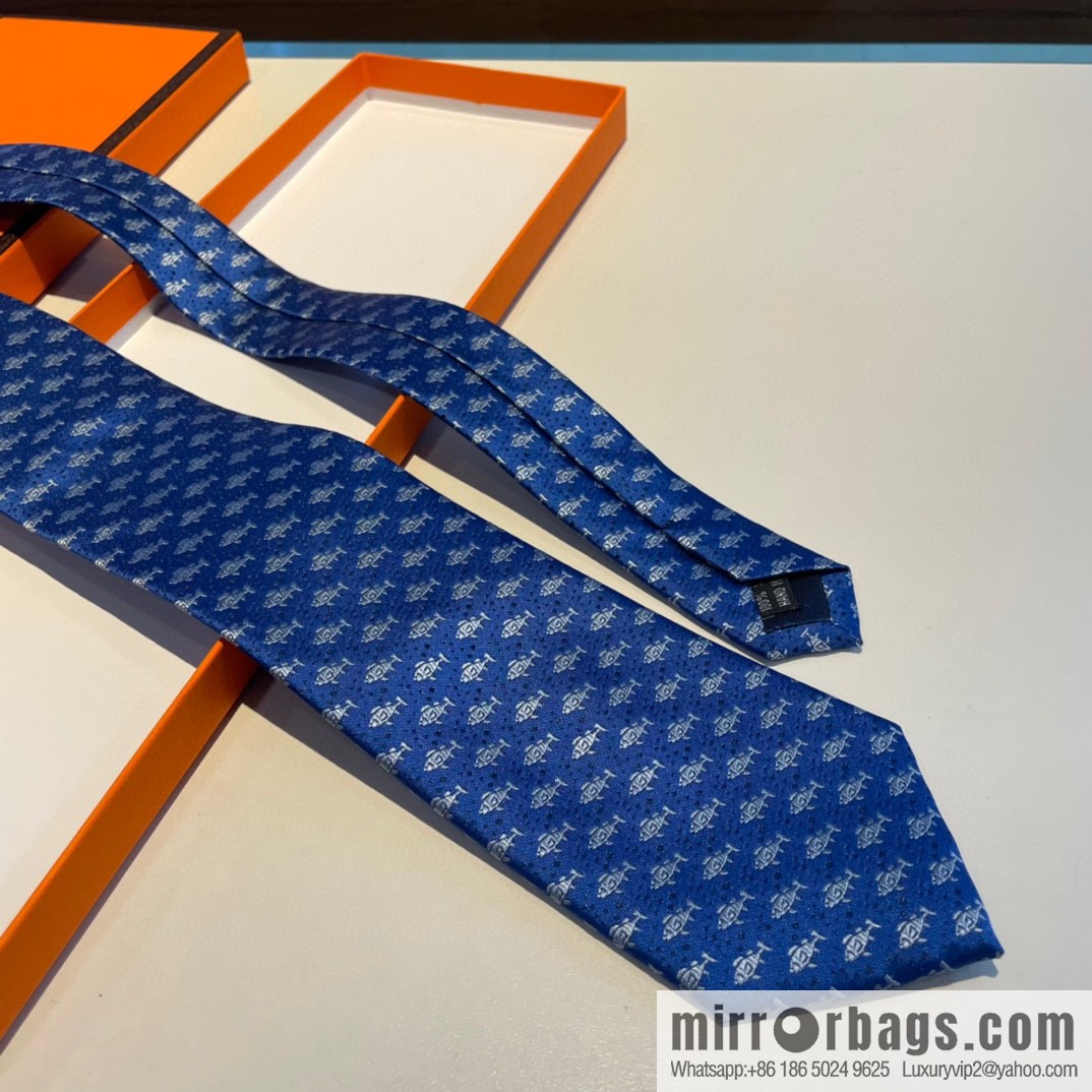 Hermes 100% Premium Twill Silk Men's Tie