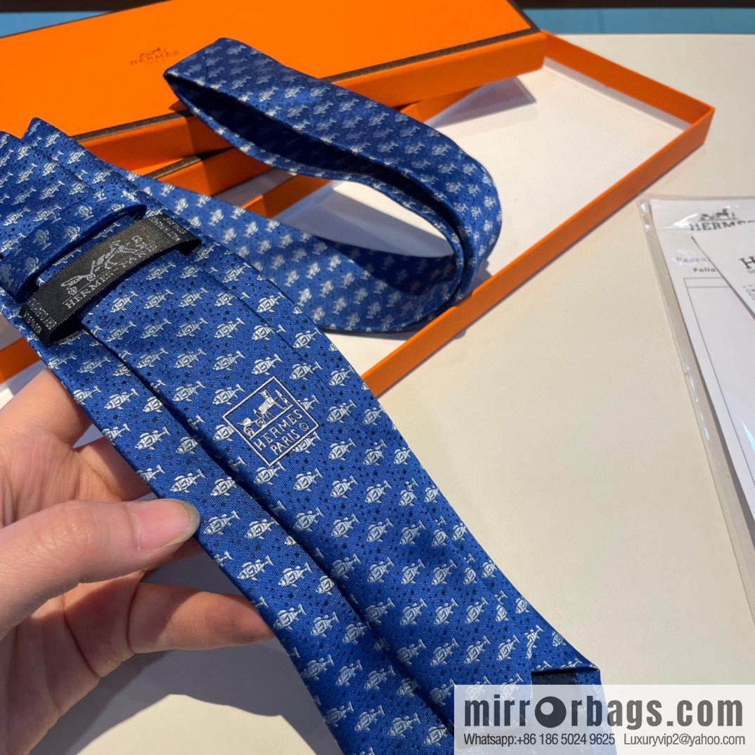 Hermes 100% Premium Twill Silk Men's Tie