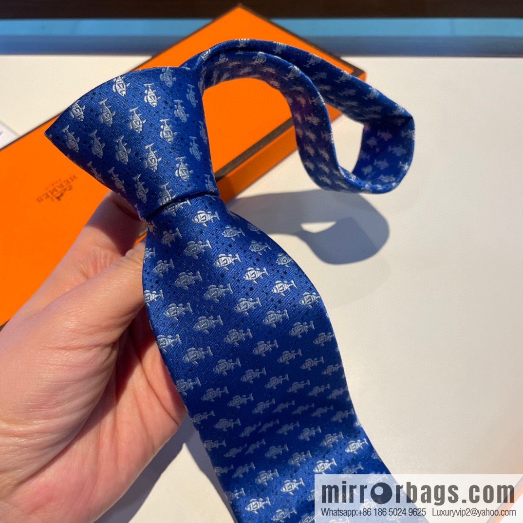 Hermes 100% Premium Twill Silk Men's Tie