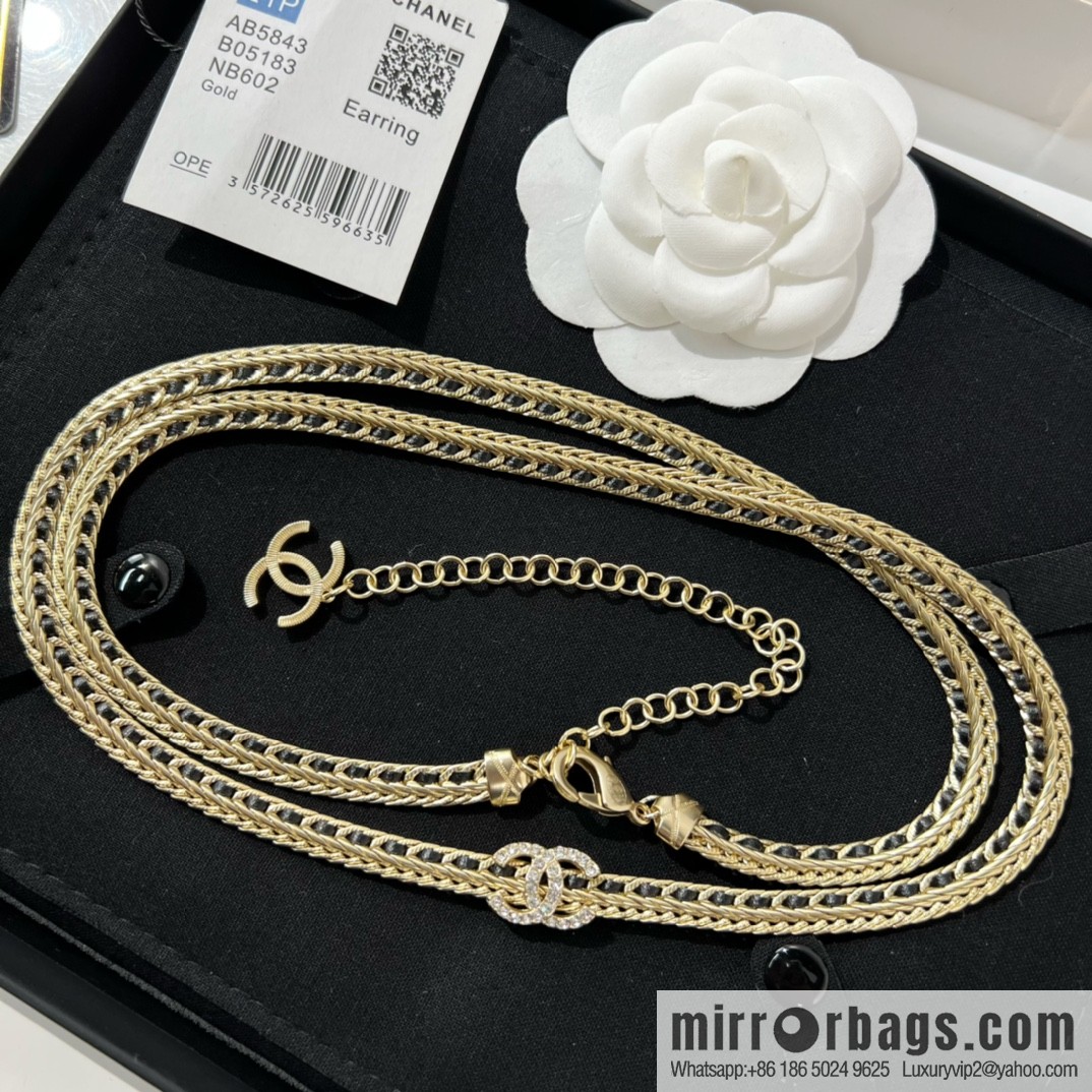 New ☑️ CHANEL Chanel double c black leather rope waist chain