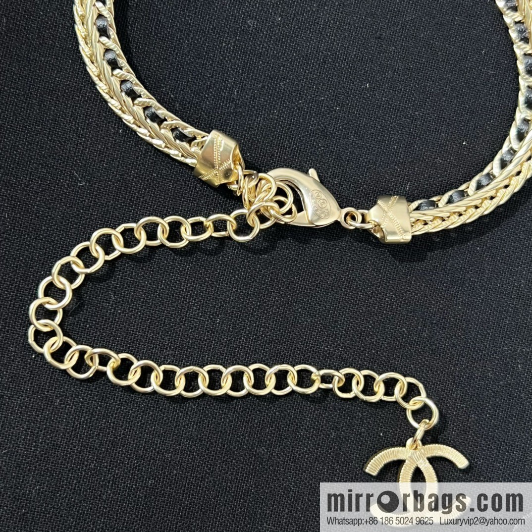 New ☑️ CHANEL Chanel double c black leather rope waist chain