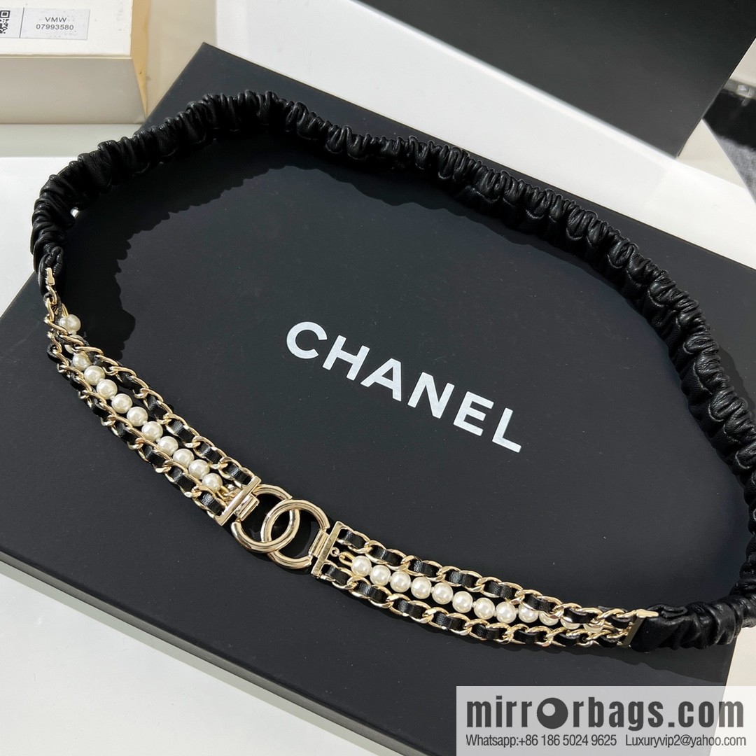 New ☑️ CHANEL Chanel double c lambskin belt belt chain