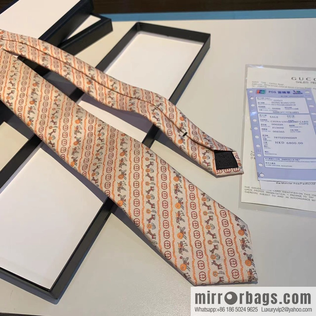 GUCCI Gucci 100% Top Jacquard Silk Tie
