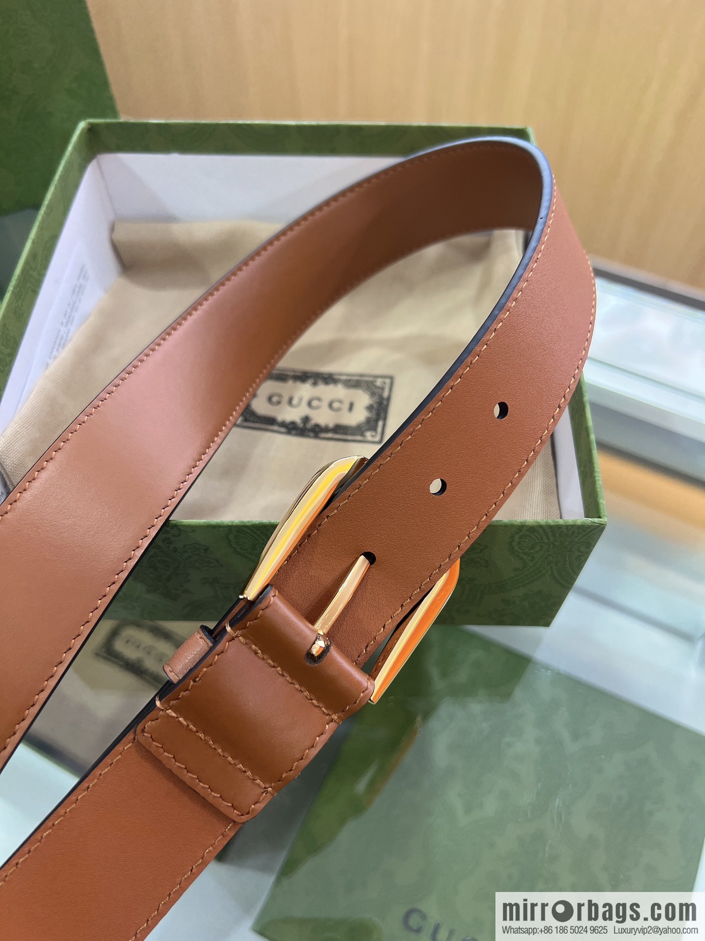 Gucci Gucci, double G counter new double-sided first-layer cowhide pure copper hardware electroplated 3.5cm belt