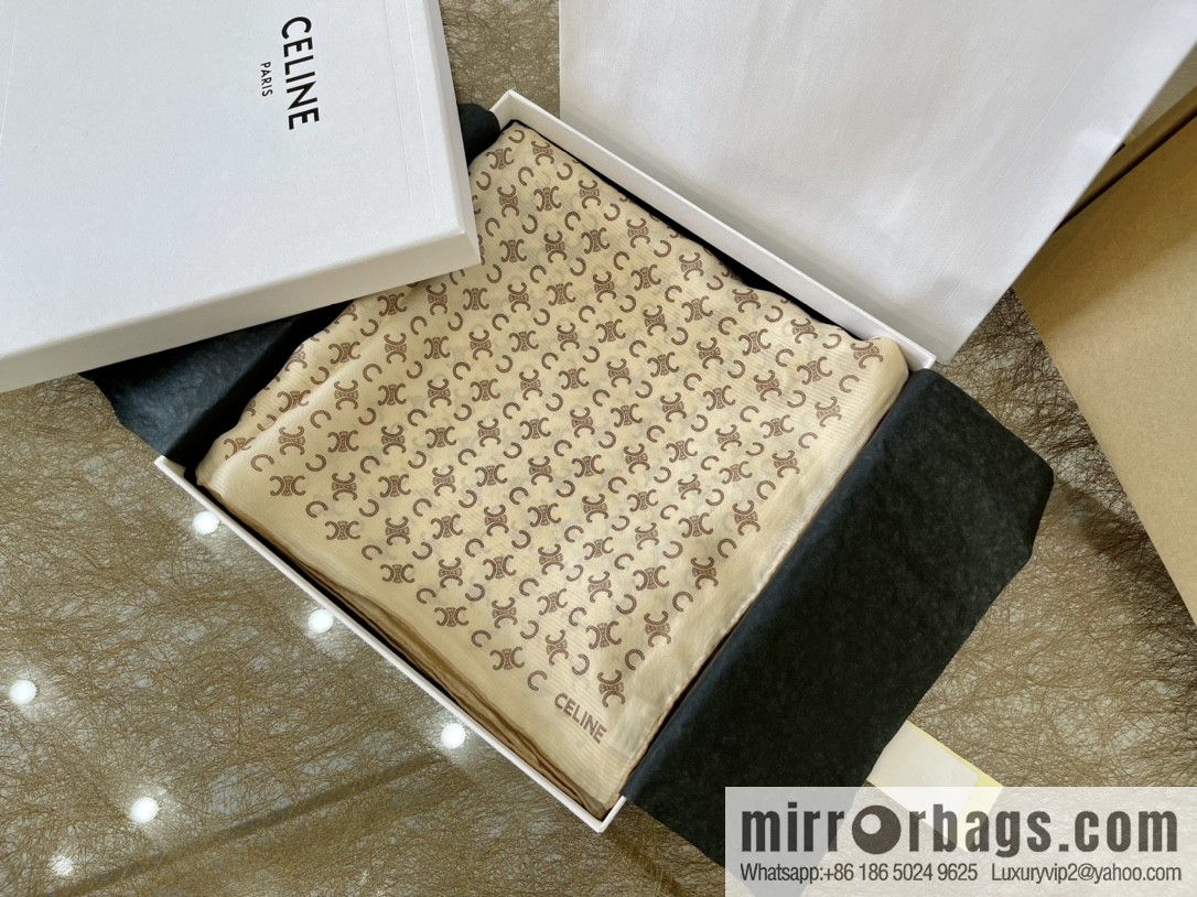 CELINE 100% silk 2022 new Arc de Triomphe long towel