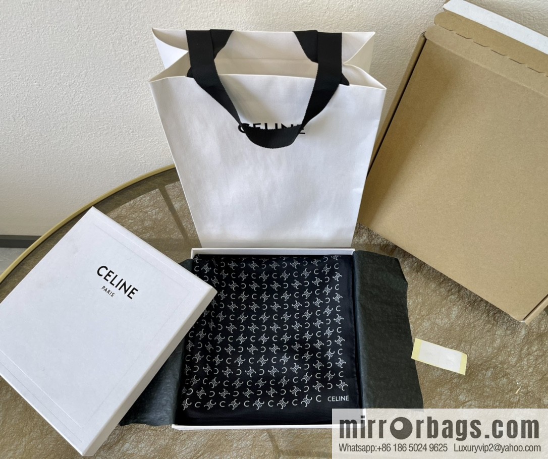 CELINE 100% silk 2022 new Arc de Triomphe long towel