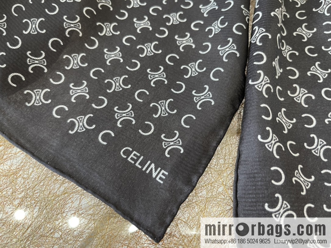 CELINE 100% silk 2022 new Arc de Triomphe long towel