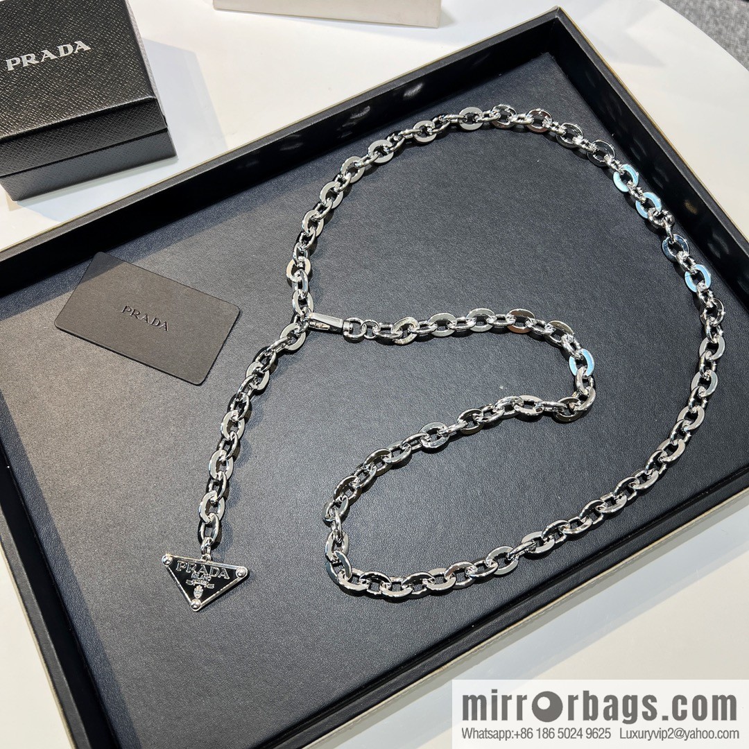 PRADA triangle mark, waist chain belt