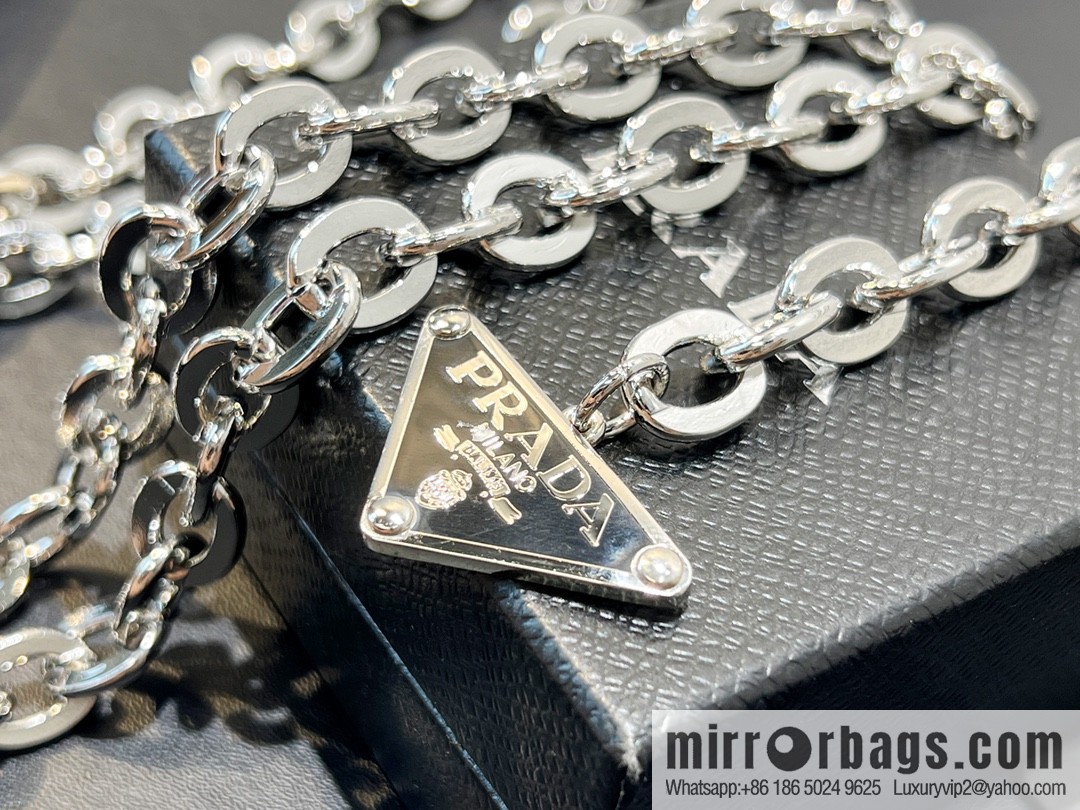 PRADA triangle mark, waist chain belt