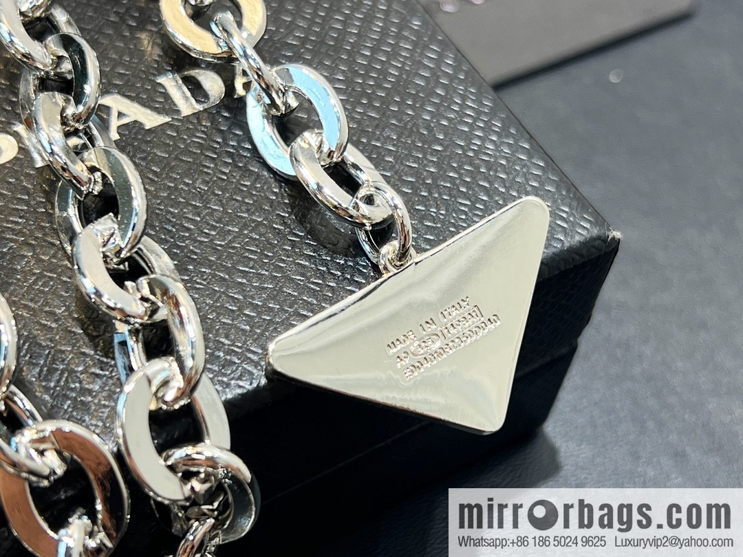 PRADA triangle mark, waist chain belt
