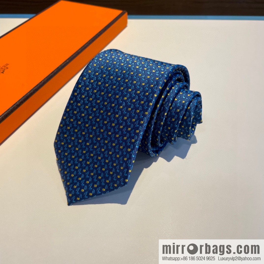 Hermes 100% Top Twill Silk Men's New Tie