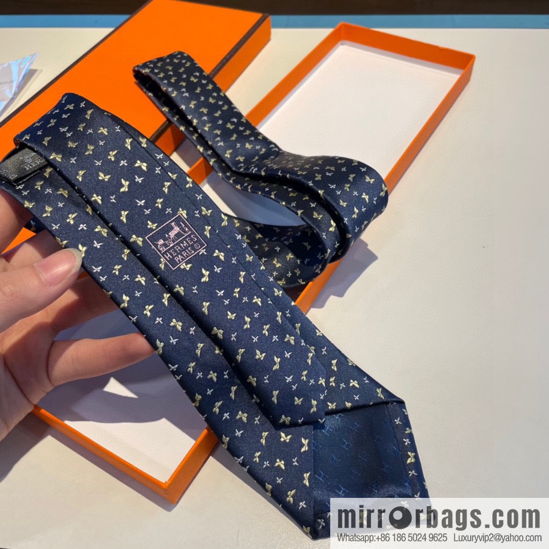 Hermes 100% Top Twill Silk Men's New Tie
