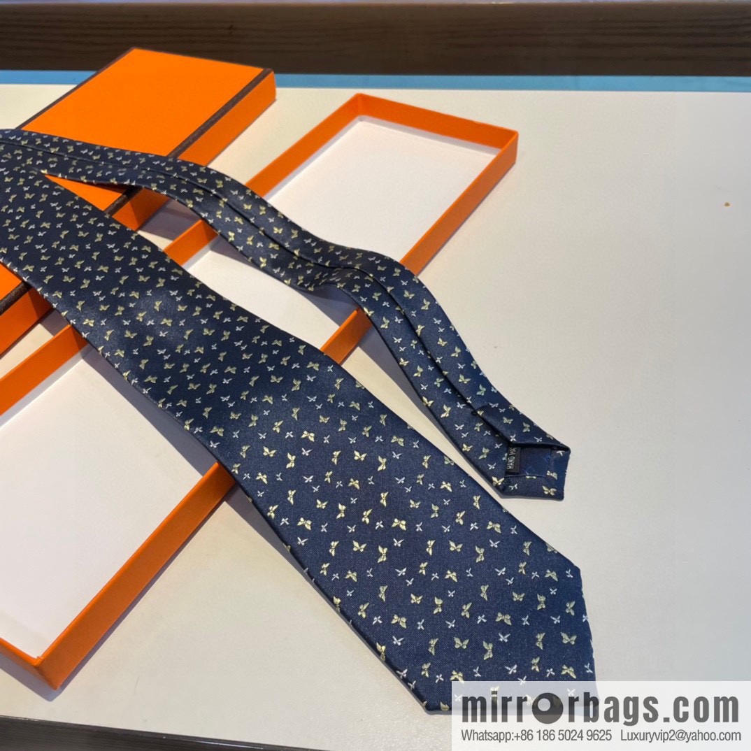 Hermes 100% Top Twill Silk Men's New Tie