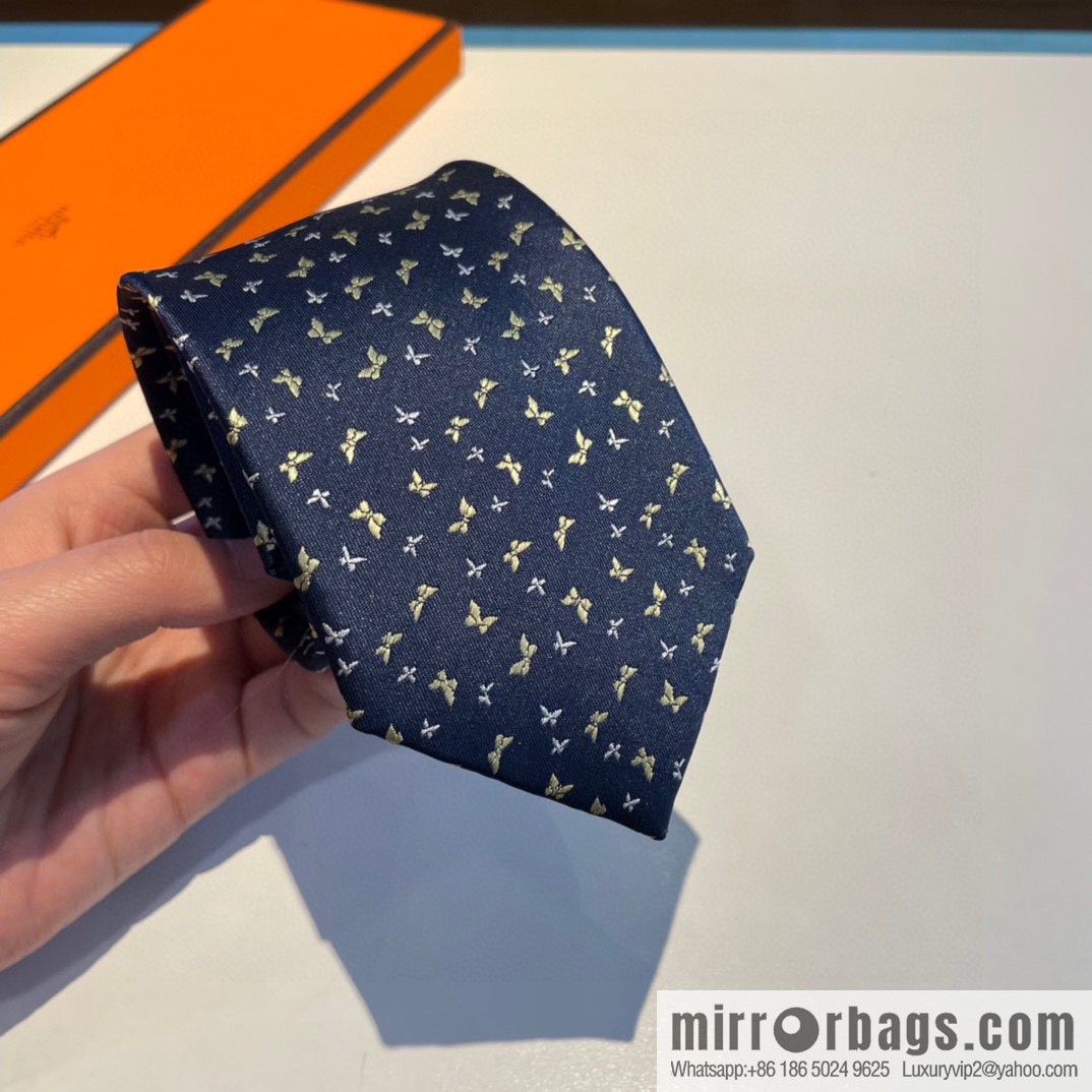 Hermes 100% Top Twill Silk Men's New Tie