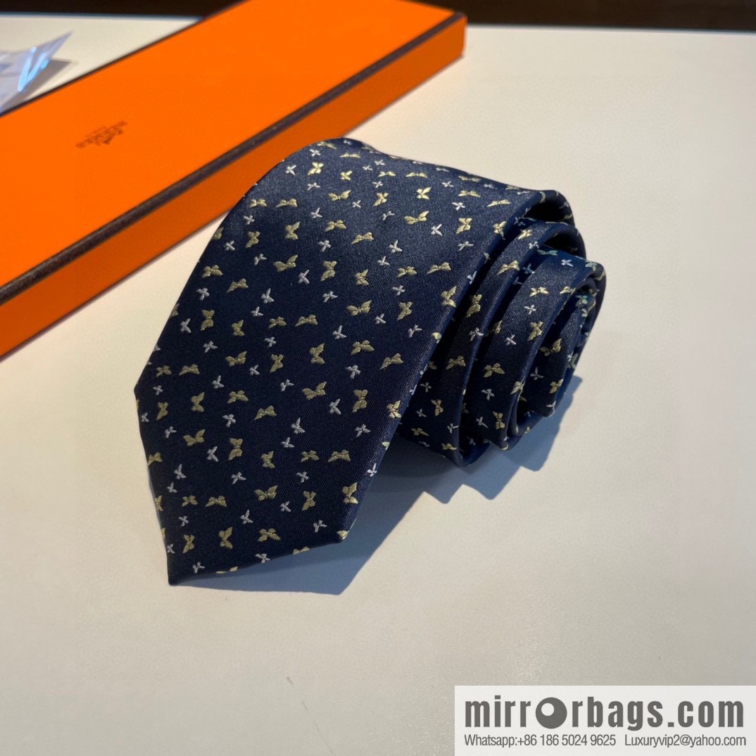 Hermes 100% Top Twill Silk Men's New Tie