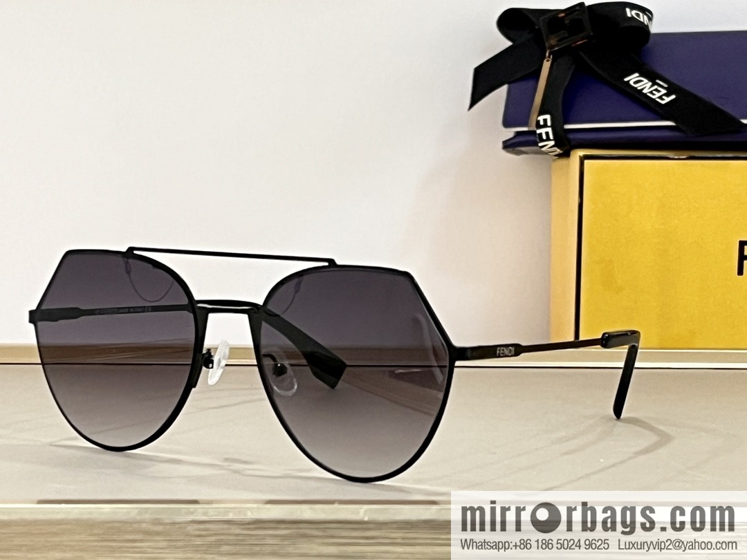Fendi irregular metal frame unisex sunglasses
