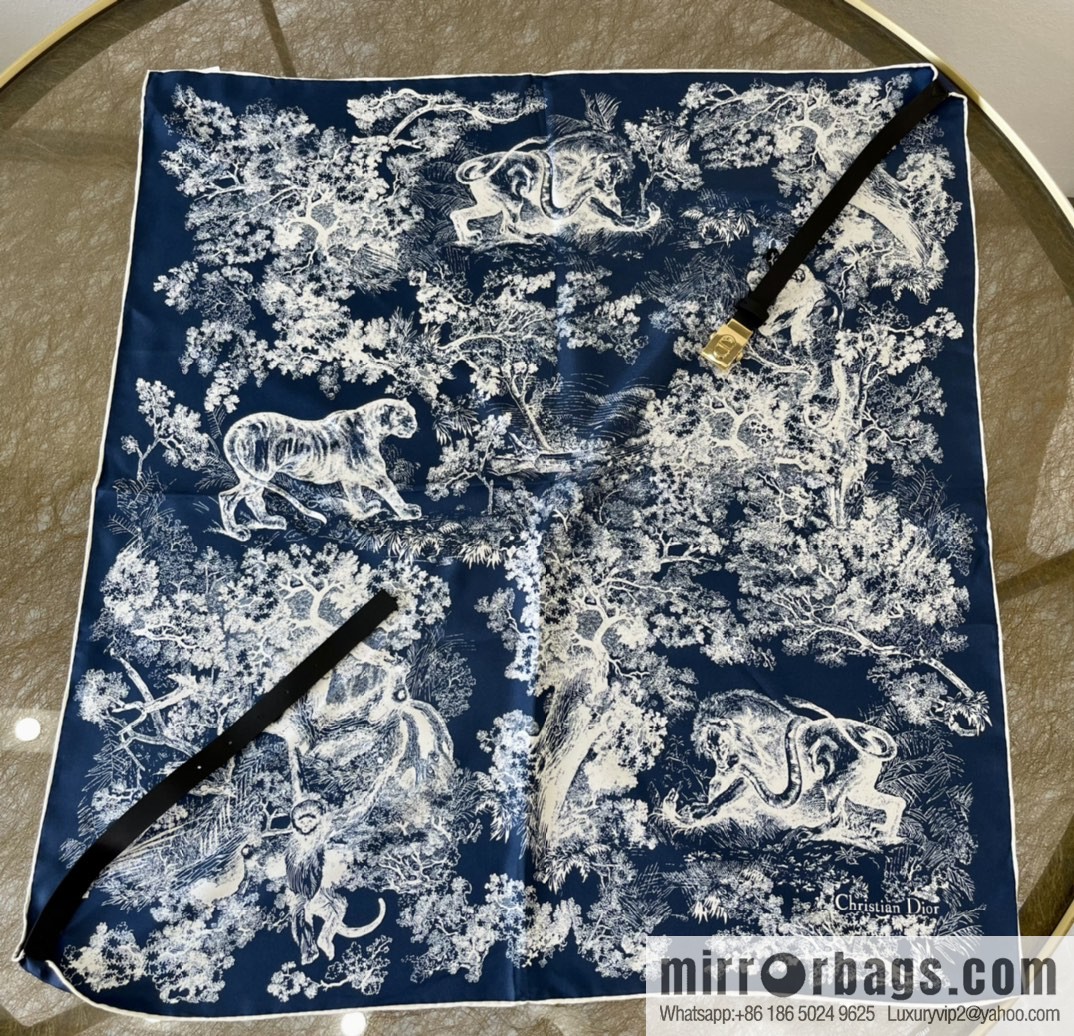 Dior 100% mulberry silk jungle tube top silk scarf