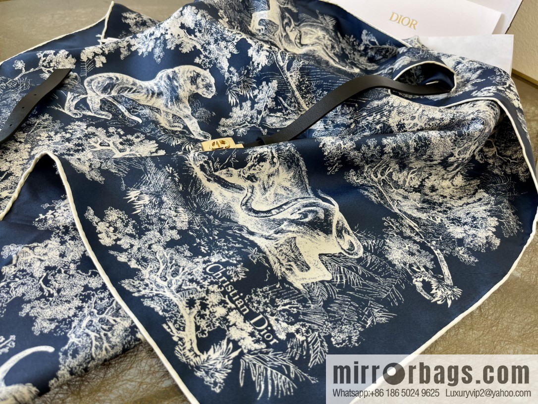 Dior 100% mulberry silk jungle tube top silk scarf