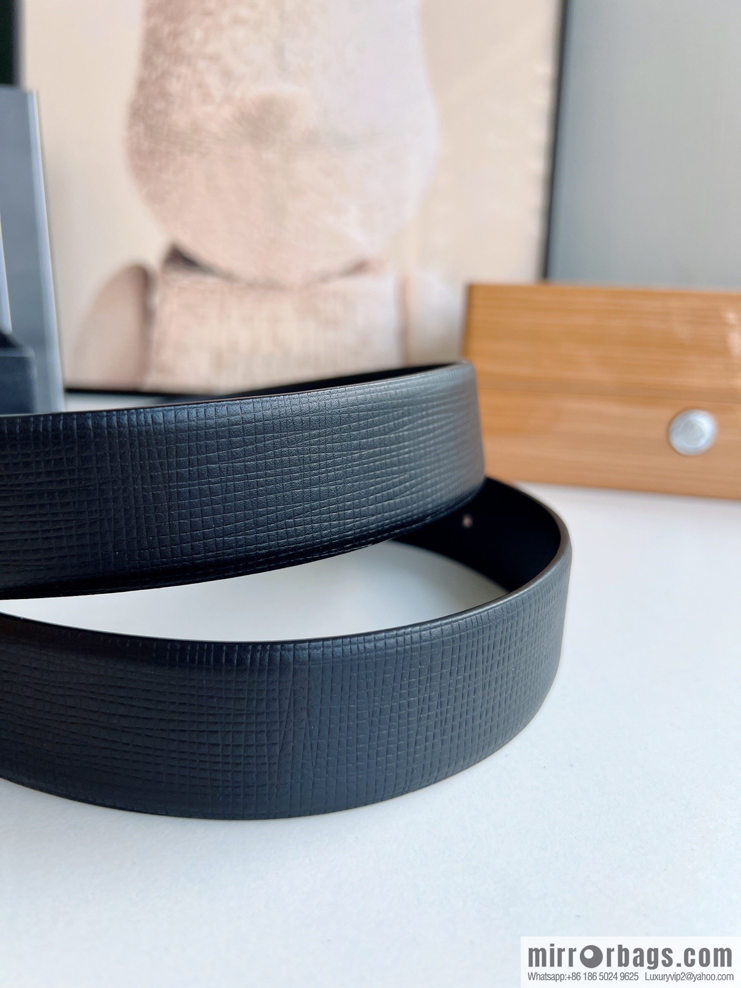 Ermengildo. Zein Zegna men's business leisure rotating pin buckle imported first layer cowhide belt 3.5cm
