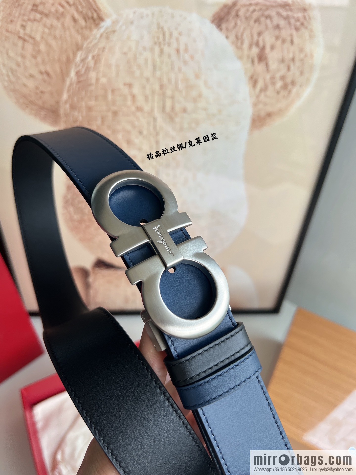 Ferragamo Ferragamo, Fortune 8-figure buckle belt 3.5cm