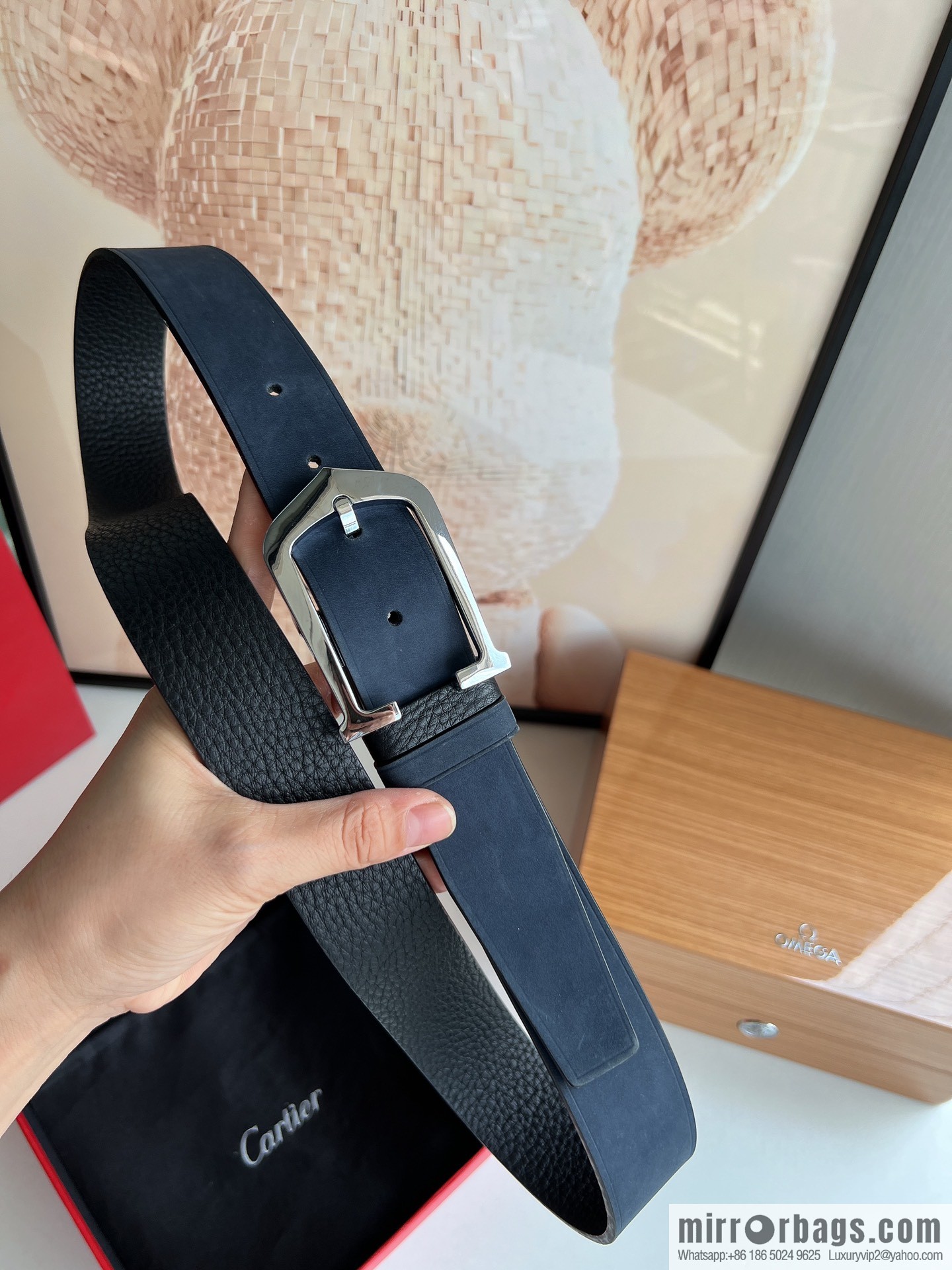 Cartier Cartier 3.5cm exquisite pin buckle with imported first-layer cowhide belt