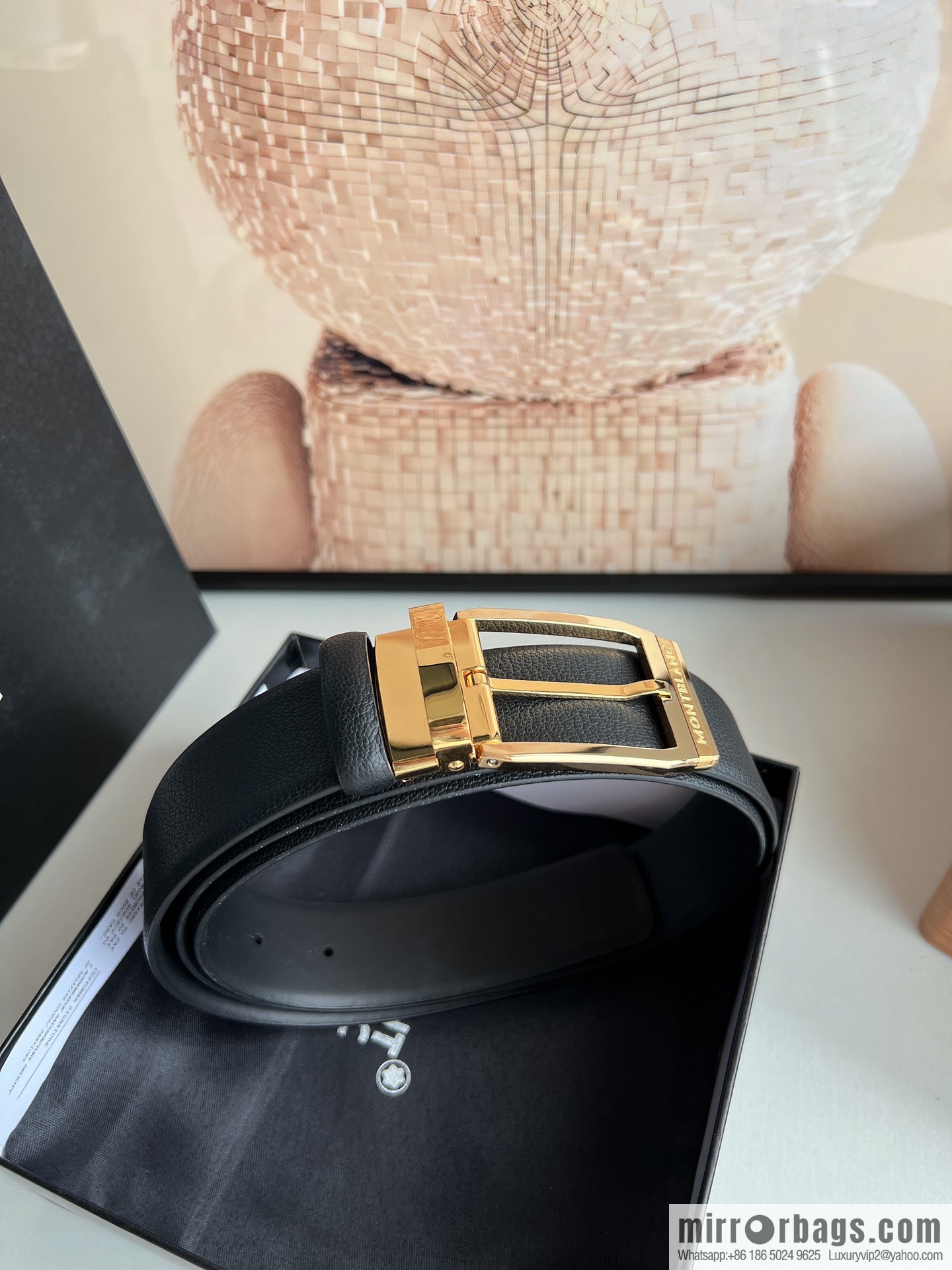Zegna ZEGNA exquisite metal pin buckle first layer cowhide belt 3.5cm