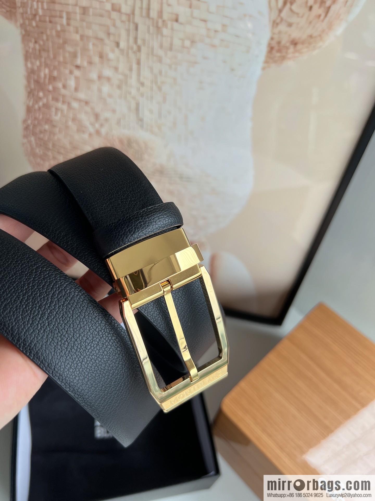 Zegna ZEGNA exquisite metal pin buckle first layer cowhide belt 3.5cm