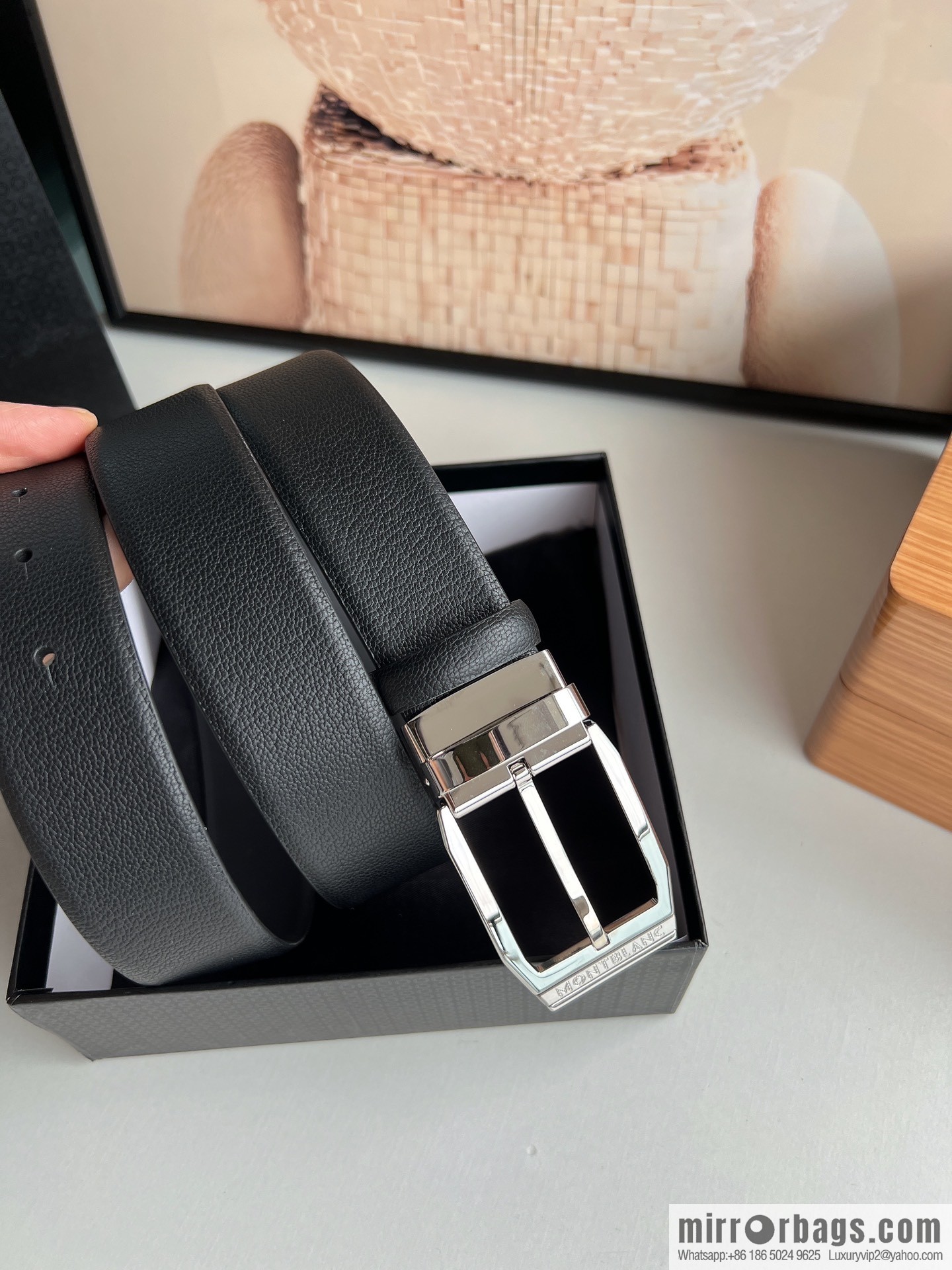 Zegna ZEGNA exquisite metal pin buckle first layer cowhide belt 3.5cm