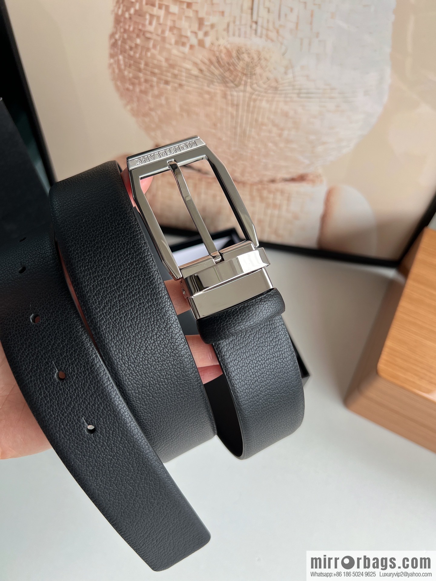 Zegna ZEGNA exquisite metal pin buckle first layer cowhide belt 3.5cm