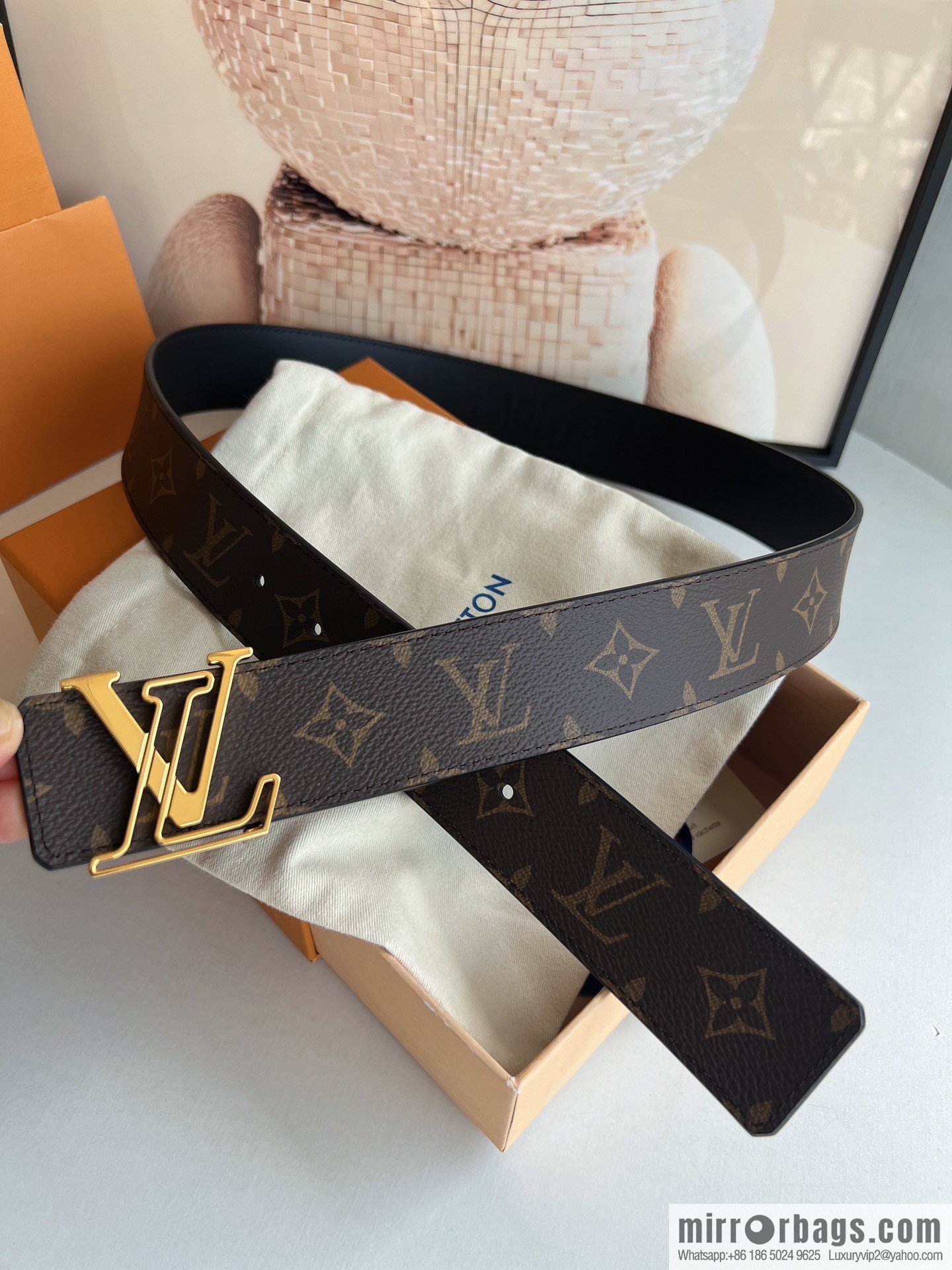 LV/Louis Vuitton 2022 new men's business belt 4.0cm