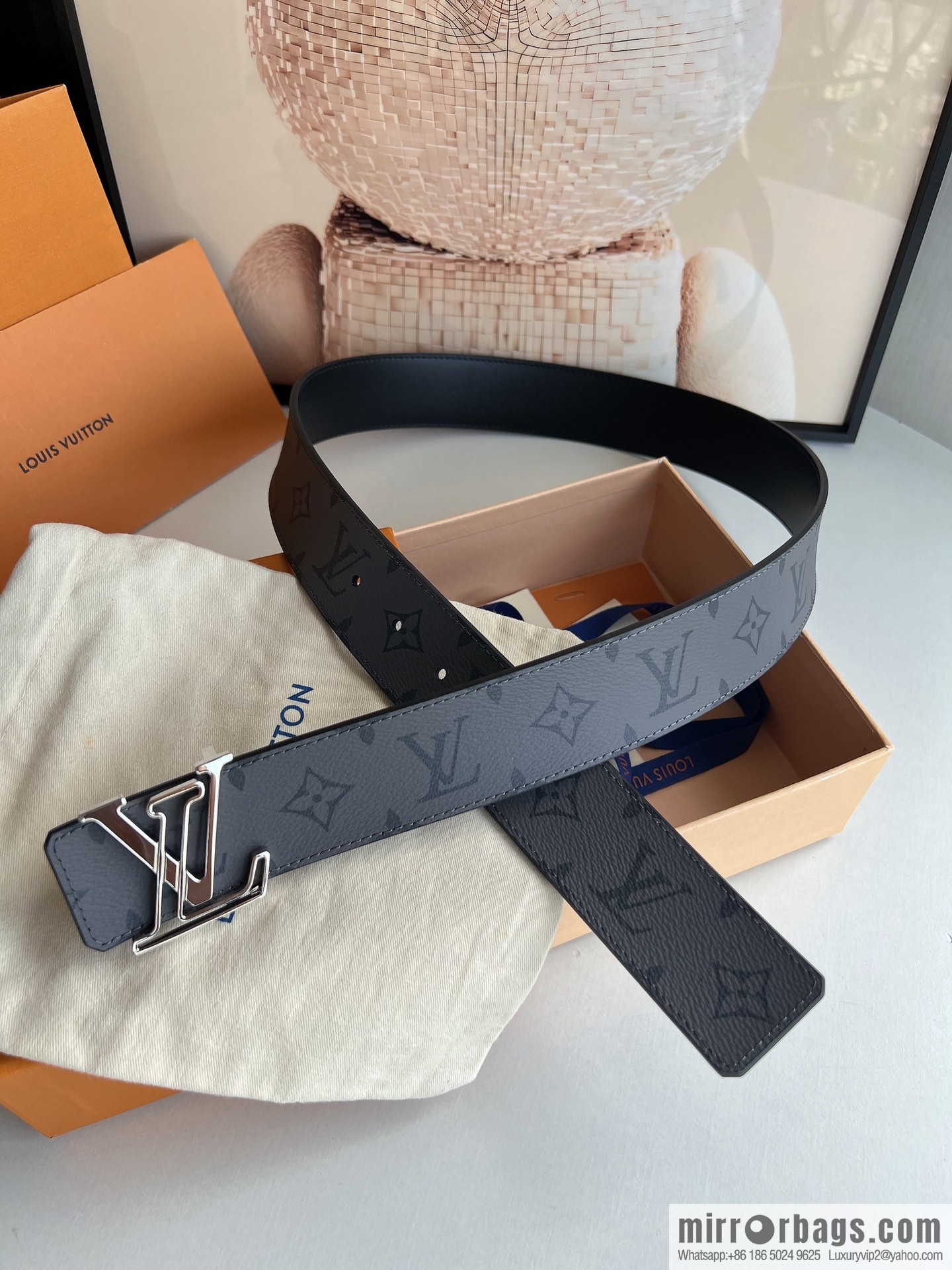 LV/Louis Vuitton 2022 new men's business belt 4.0cm