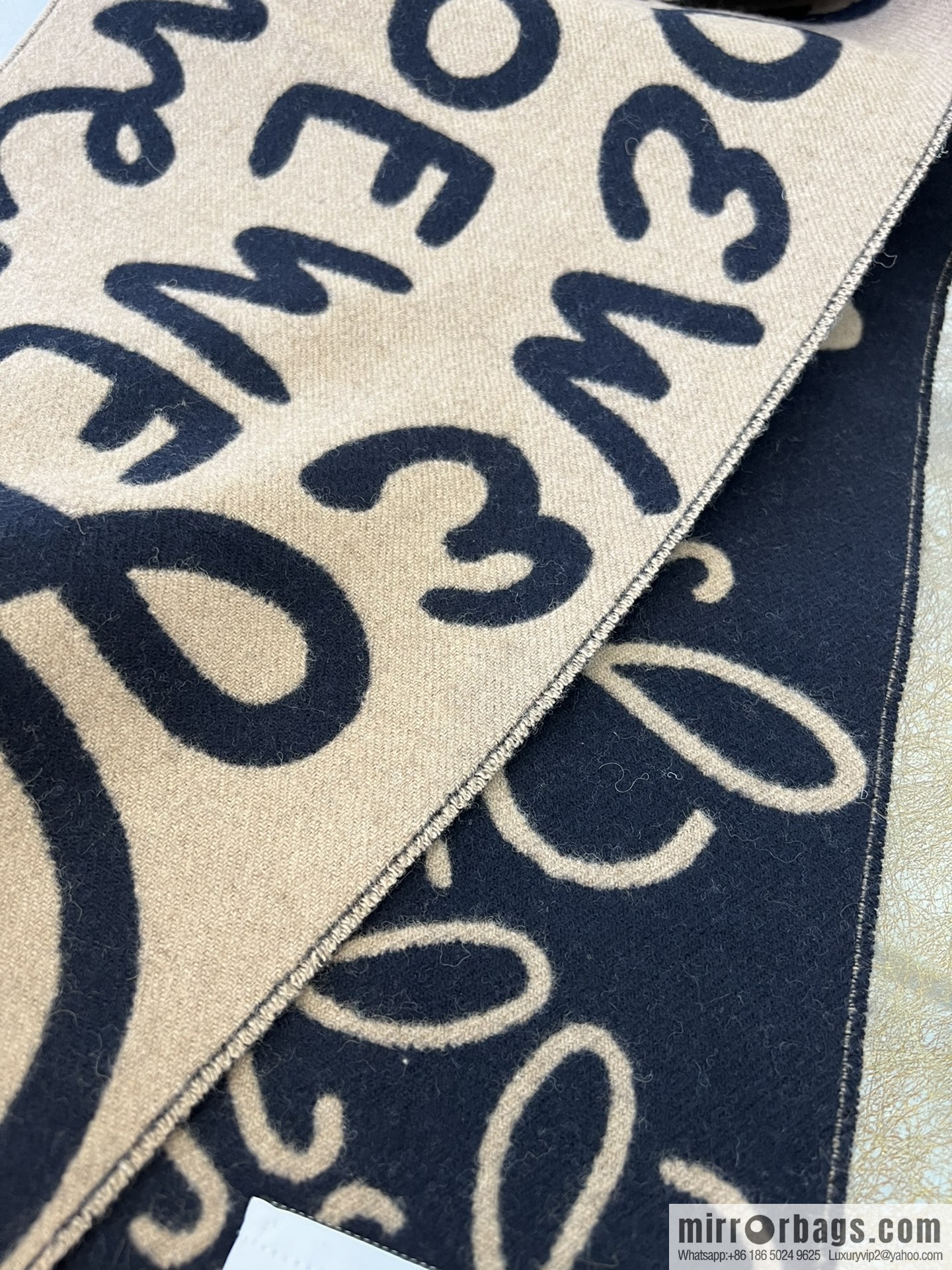LOEWE Unisex Graffiti Double Sided Scarf