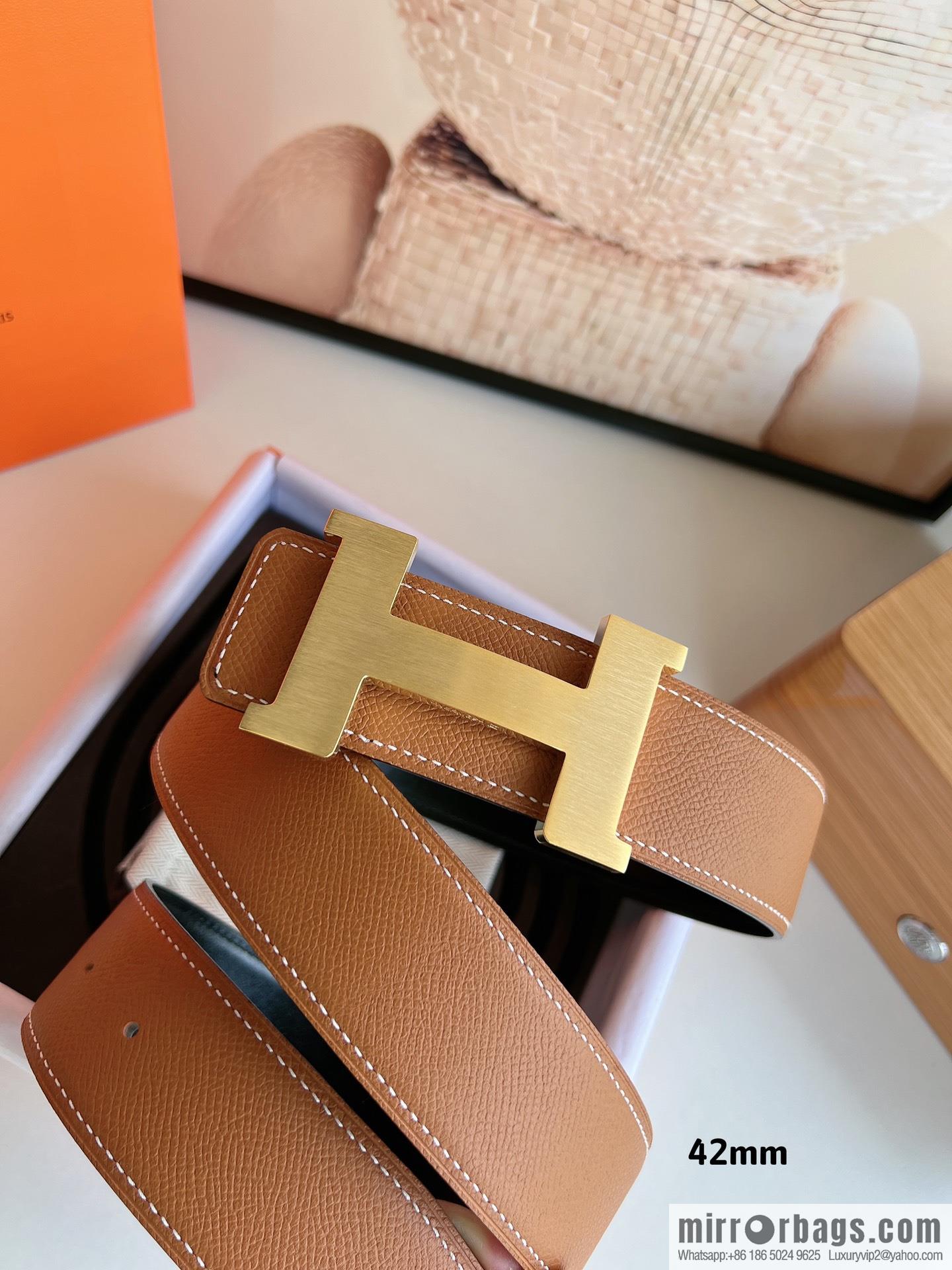 Hermes, carefully crafted 42mm men's belt