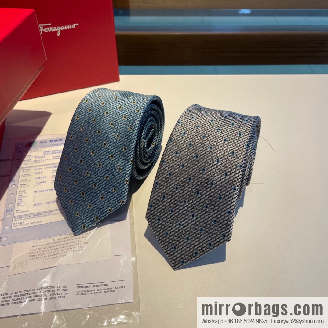 Ferragamo Ferragamo 100% Top Twill Silk Men's New Tie