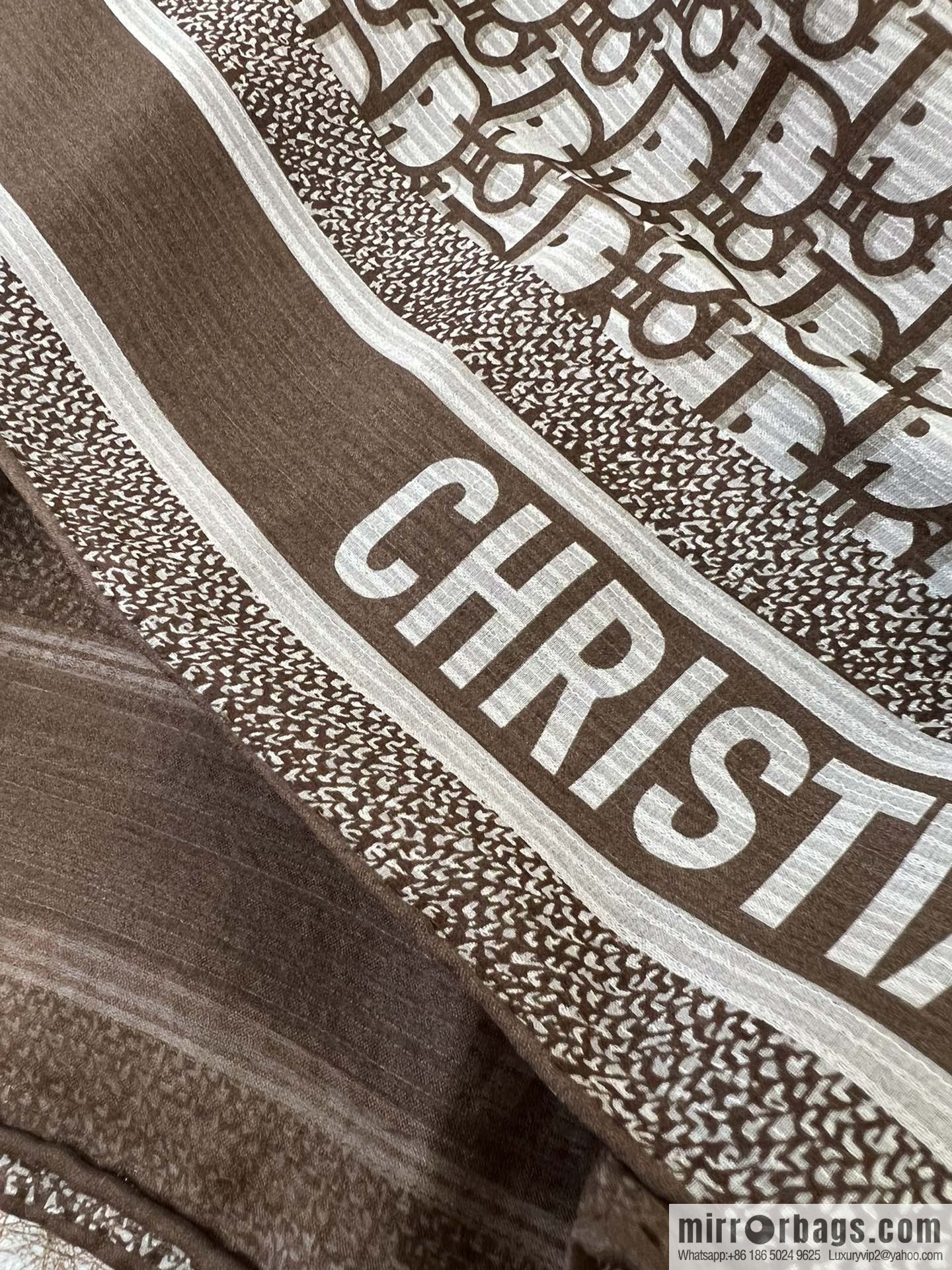 Dior Oblique printed double silk towel