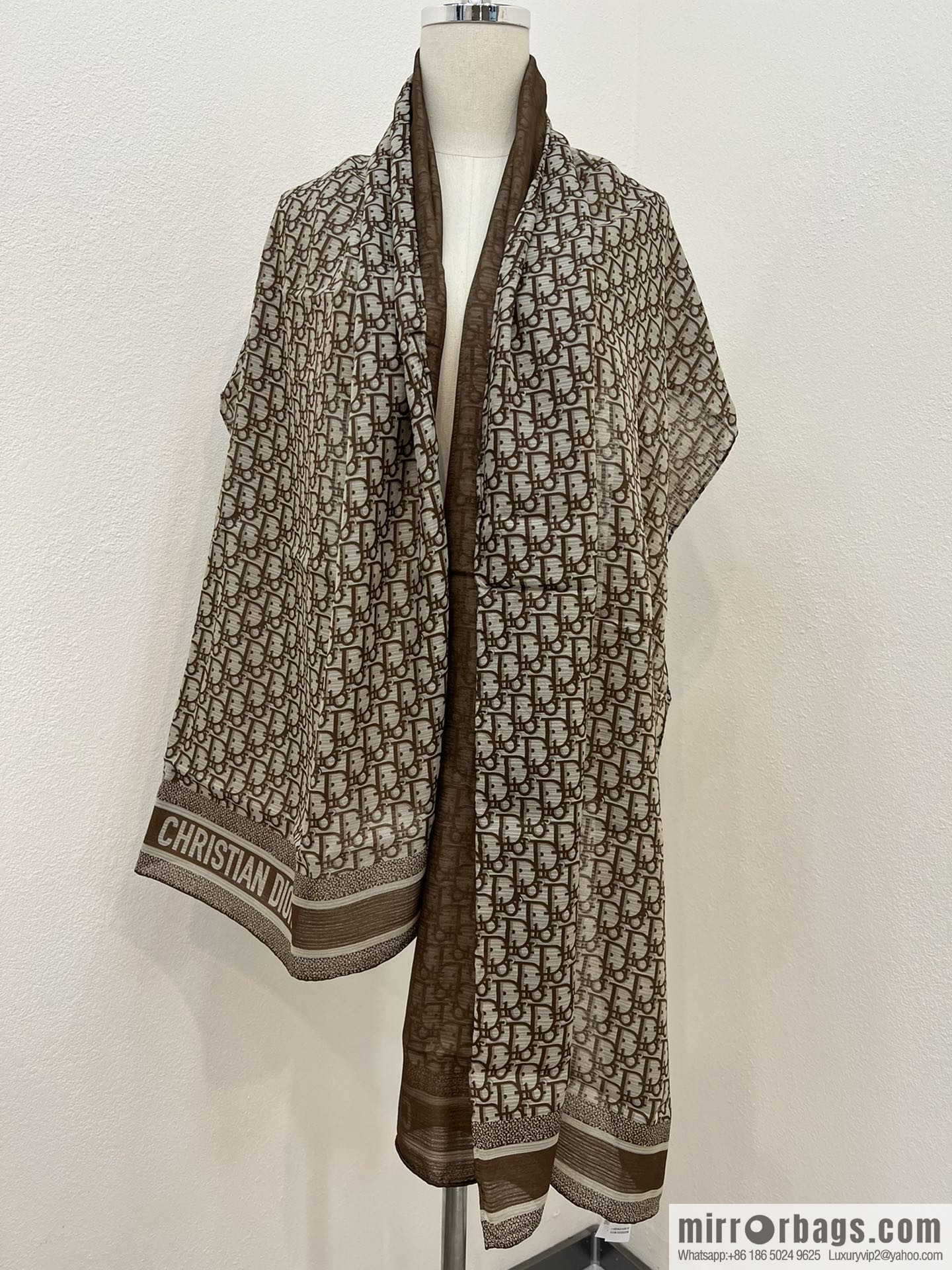 Dior Oblique printed double silk towel