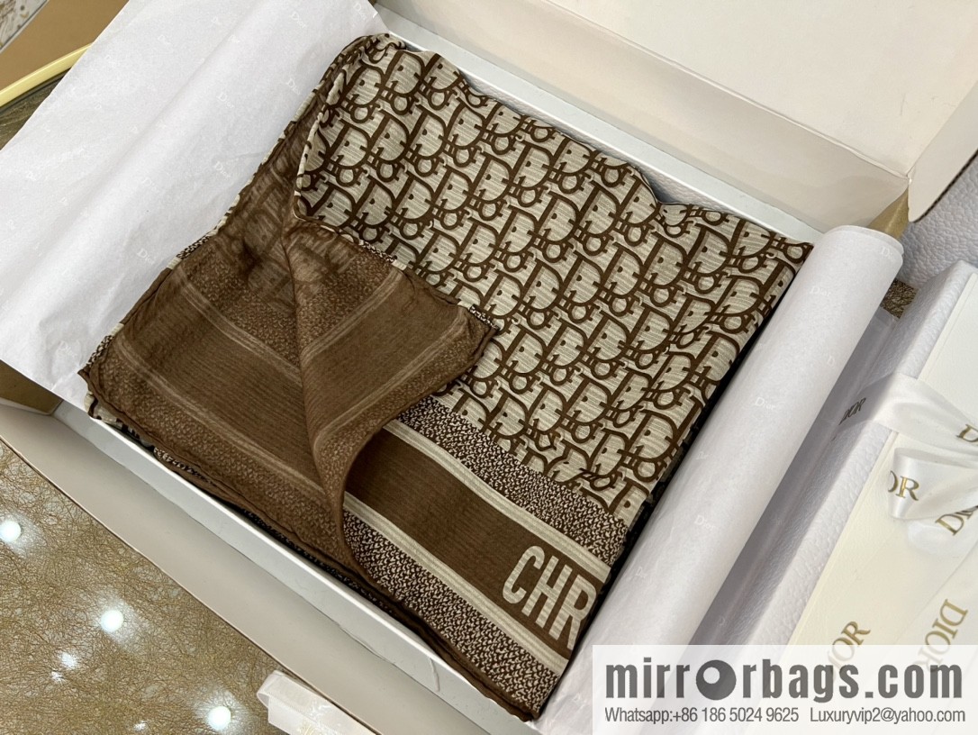 Dior Oblique printed double silk towel