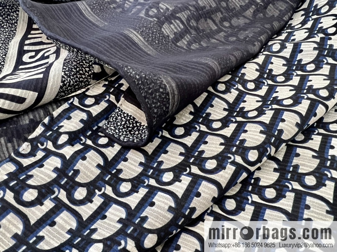 Dior Oblique printed double silk towel