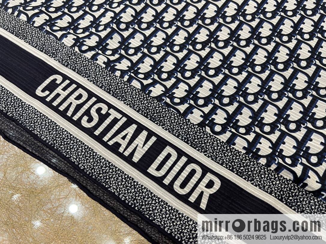 Dior Oblique printed double silk towel