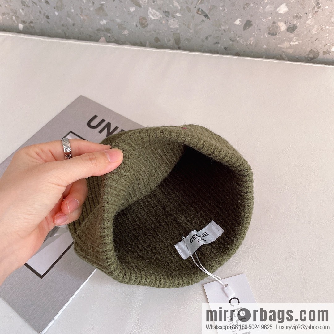 CHANEL CHANEL sequined alphabet knitted wool hat
