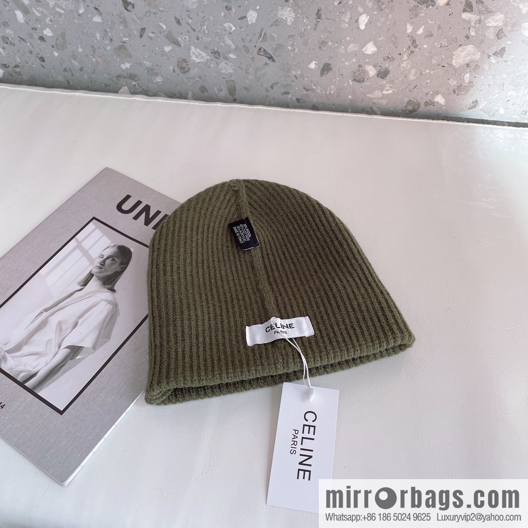 CHANEL CHANEL sequined alphabet knitted wool hat
