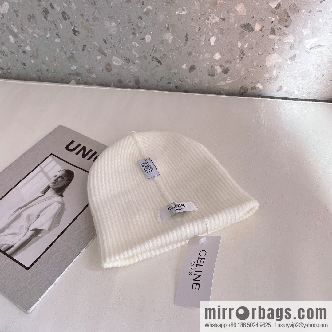 CHANEL CHANEL sequined alphabet knitted wool hat