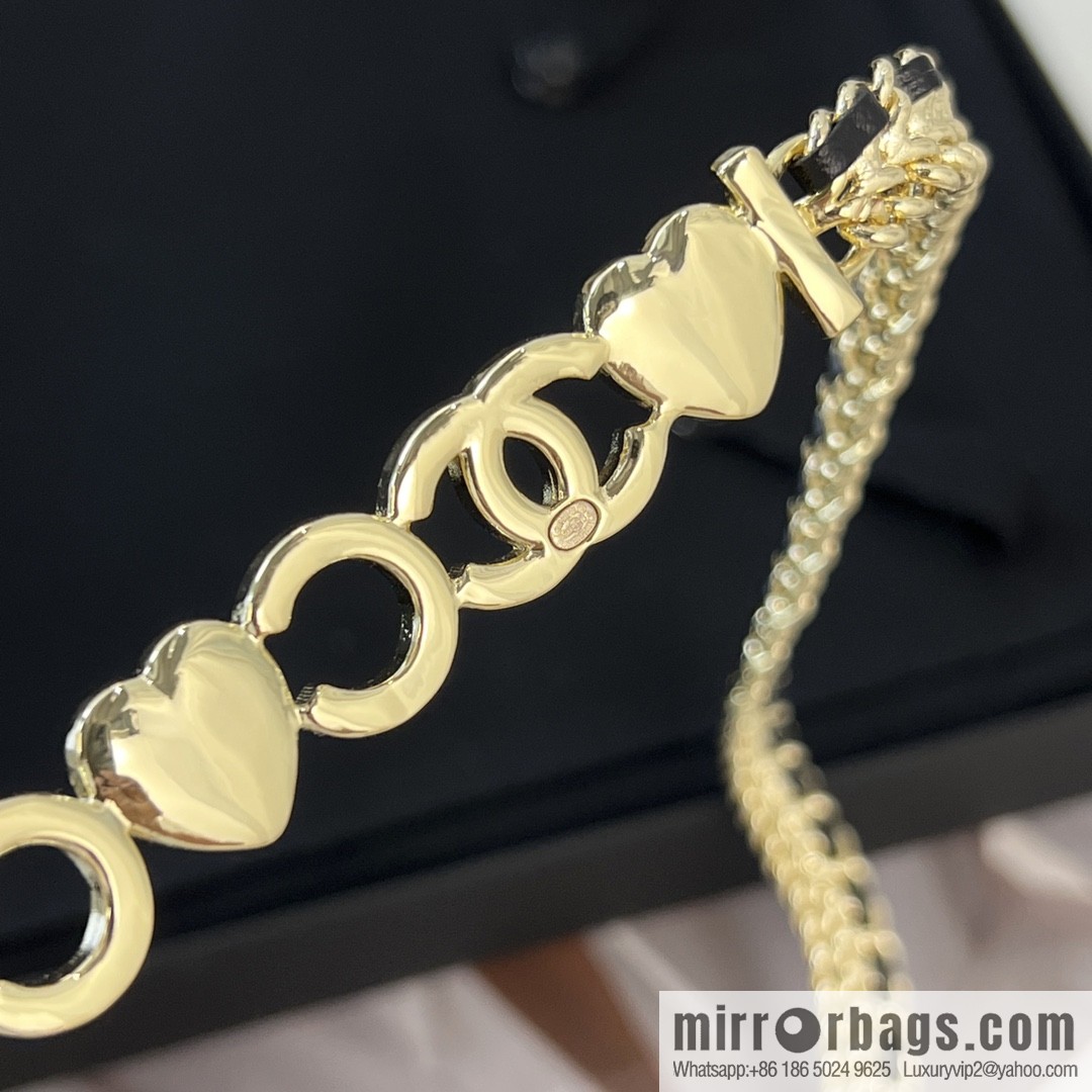 New ☑️ CHANEL CHANEL double c peach heart coco belt belt chain