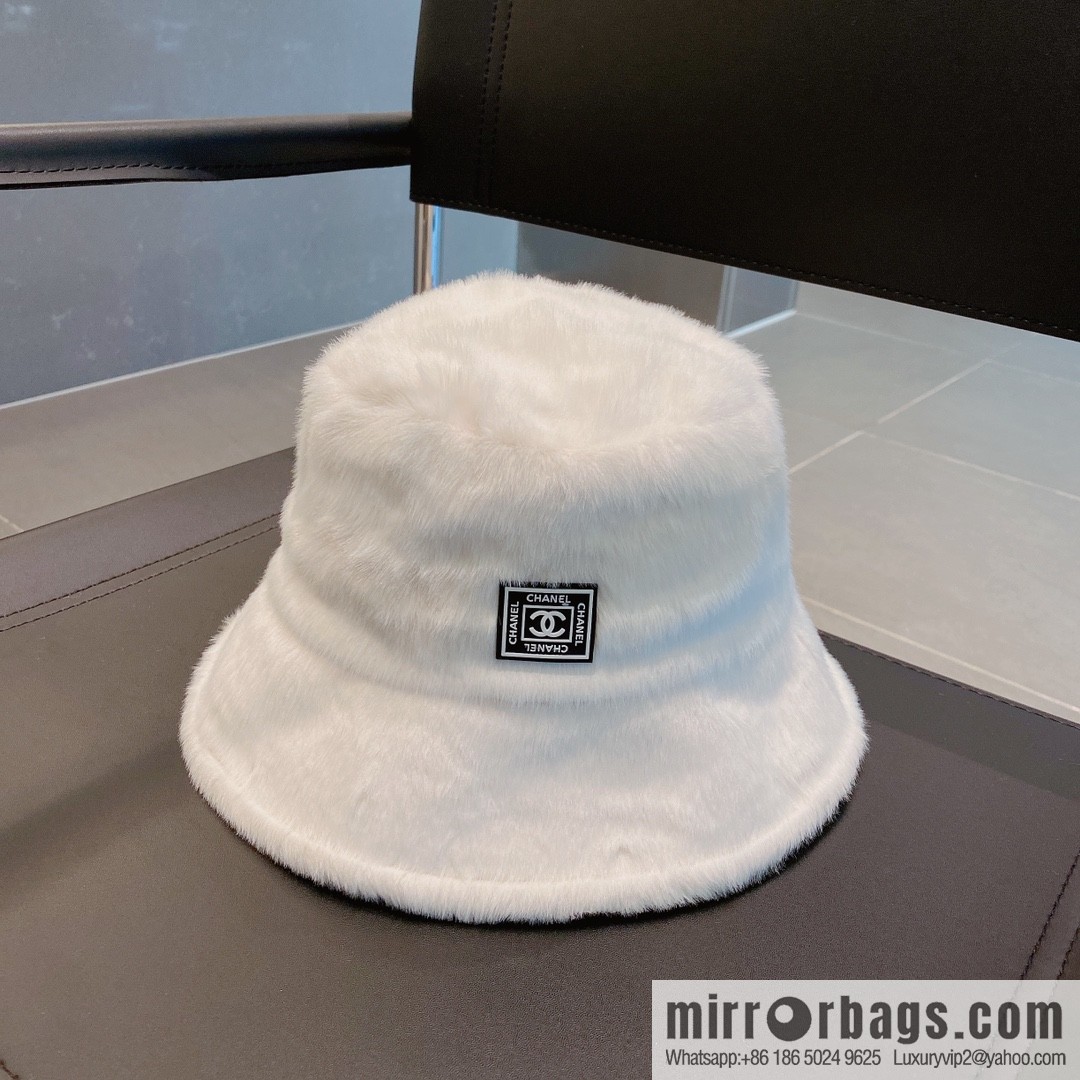 Chanel 2022 autumn and winter new rabbit fur bucket hat