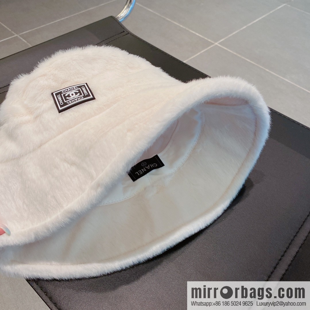 Chanel 2022 autumn and winter new rabbit fur bucket hat
