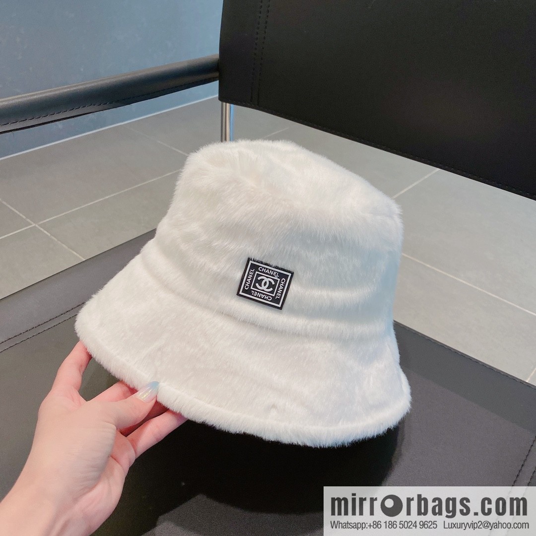 Chanel 2022 autumn and winter new rabbit fur bucket hat