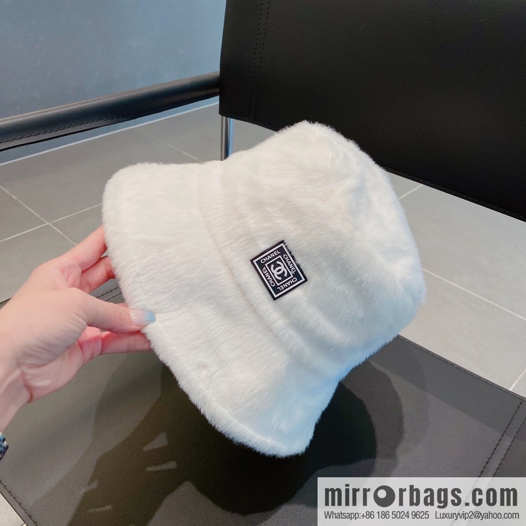Chanel 2022 autumn and winter new rabbit fur bucket hat