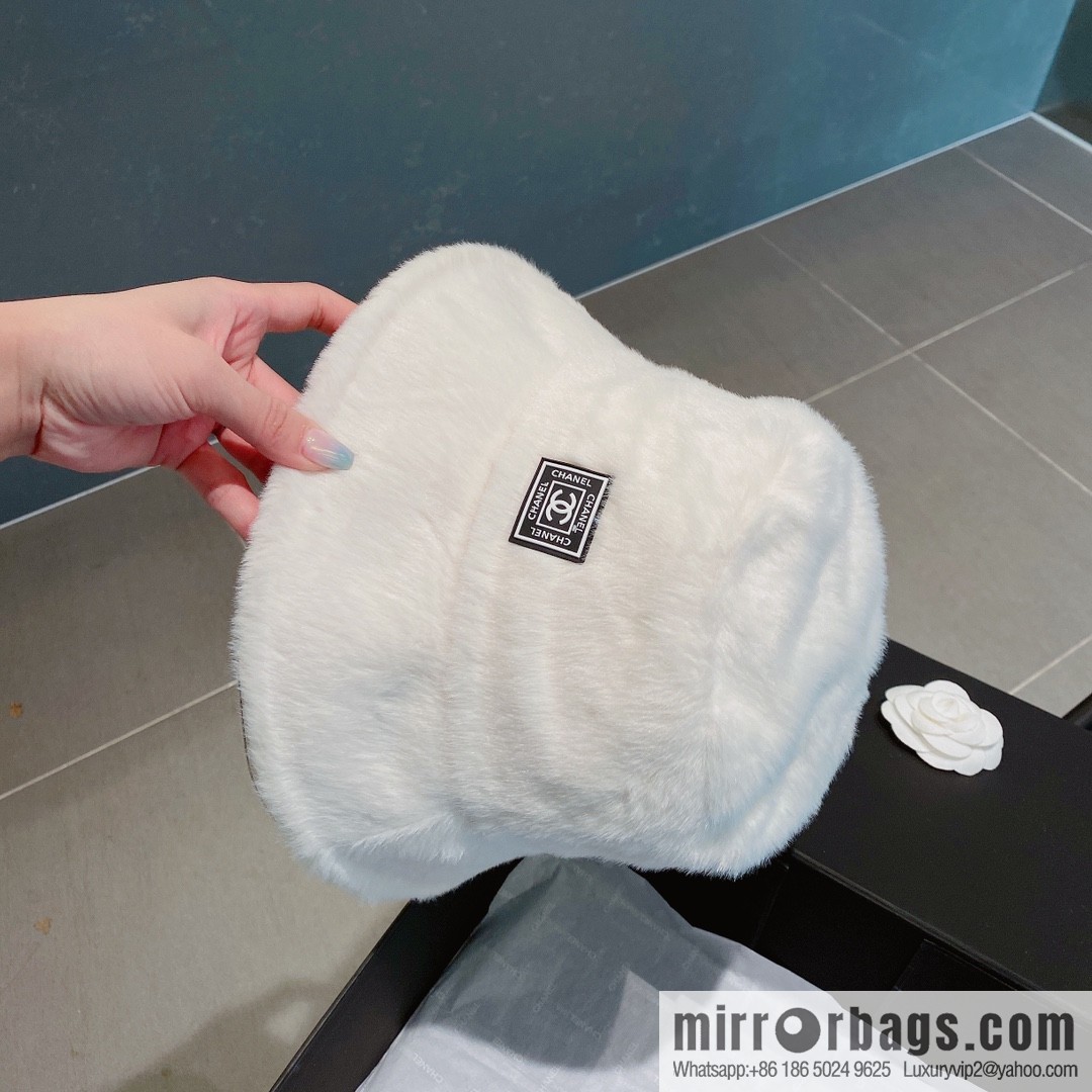 Chanel 2022 autumn and winter new rabbit fur bucket hat