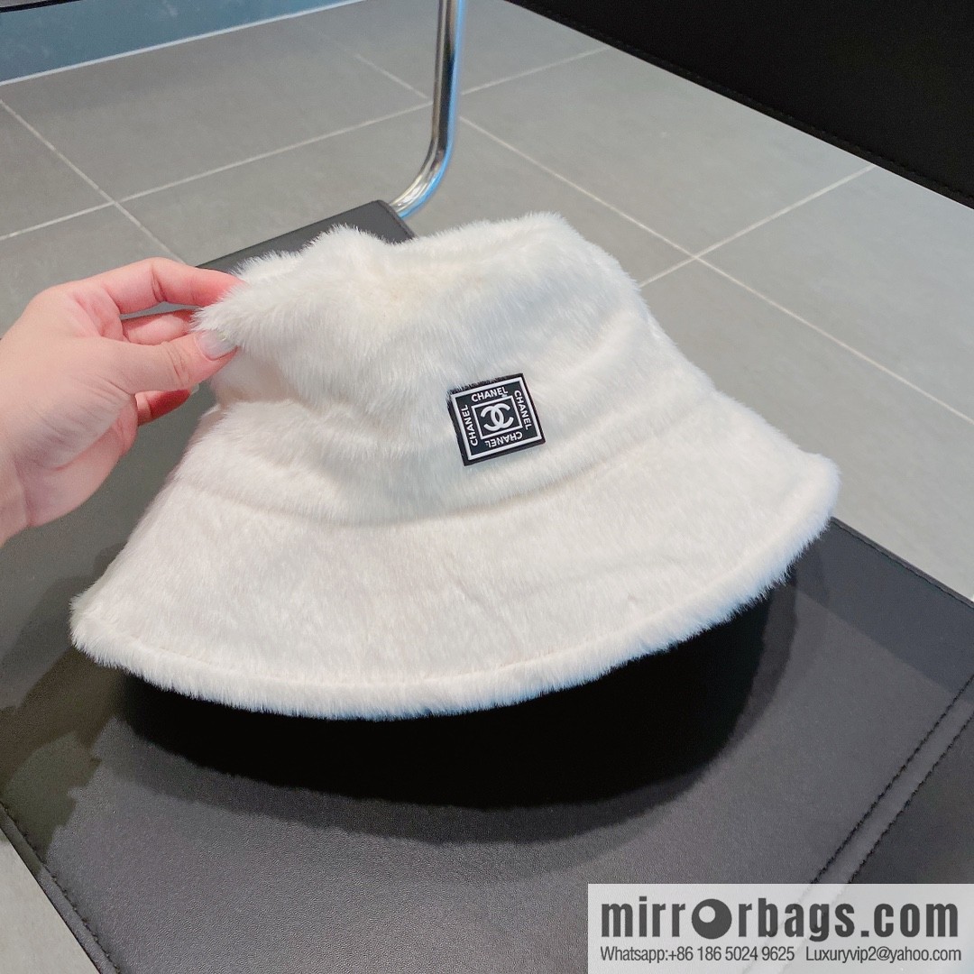 Chanel 2022 autumn and winter new rabbit fur bucket hat